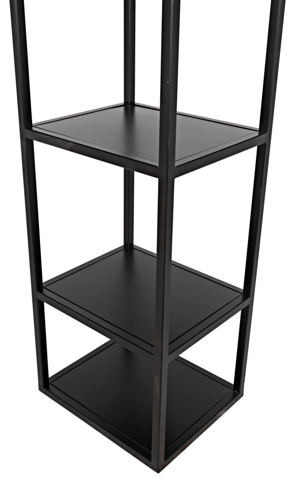 Downtown B Bookcase  Black Metal   Industrial   Bookcases   by Noir  Houzz