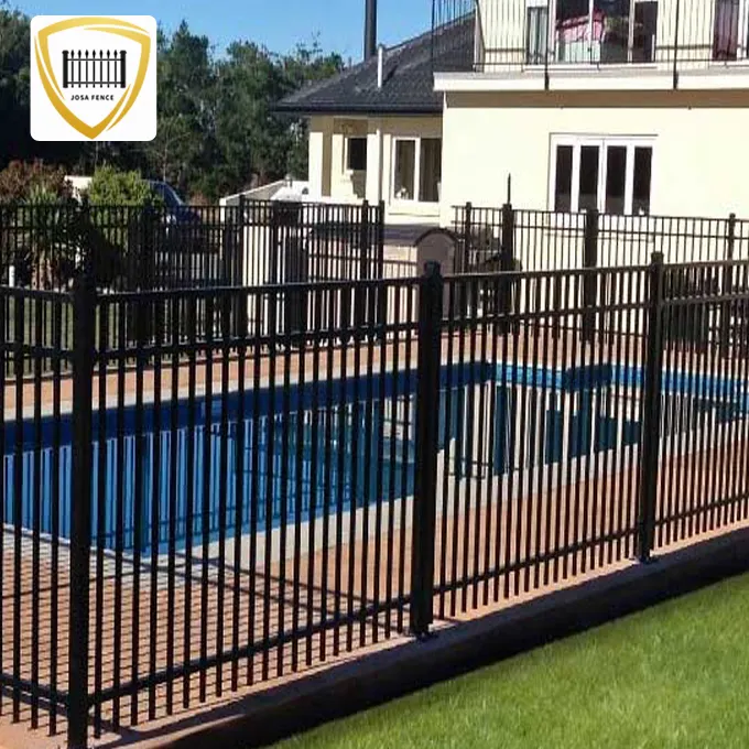 Factory supply cheap galvanized steel pool fencing garden steel tubular fence durable steel fence