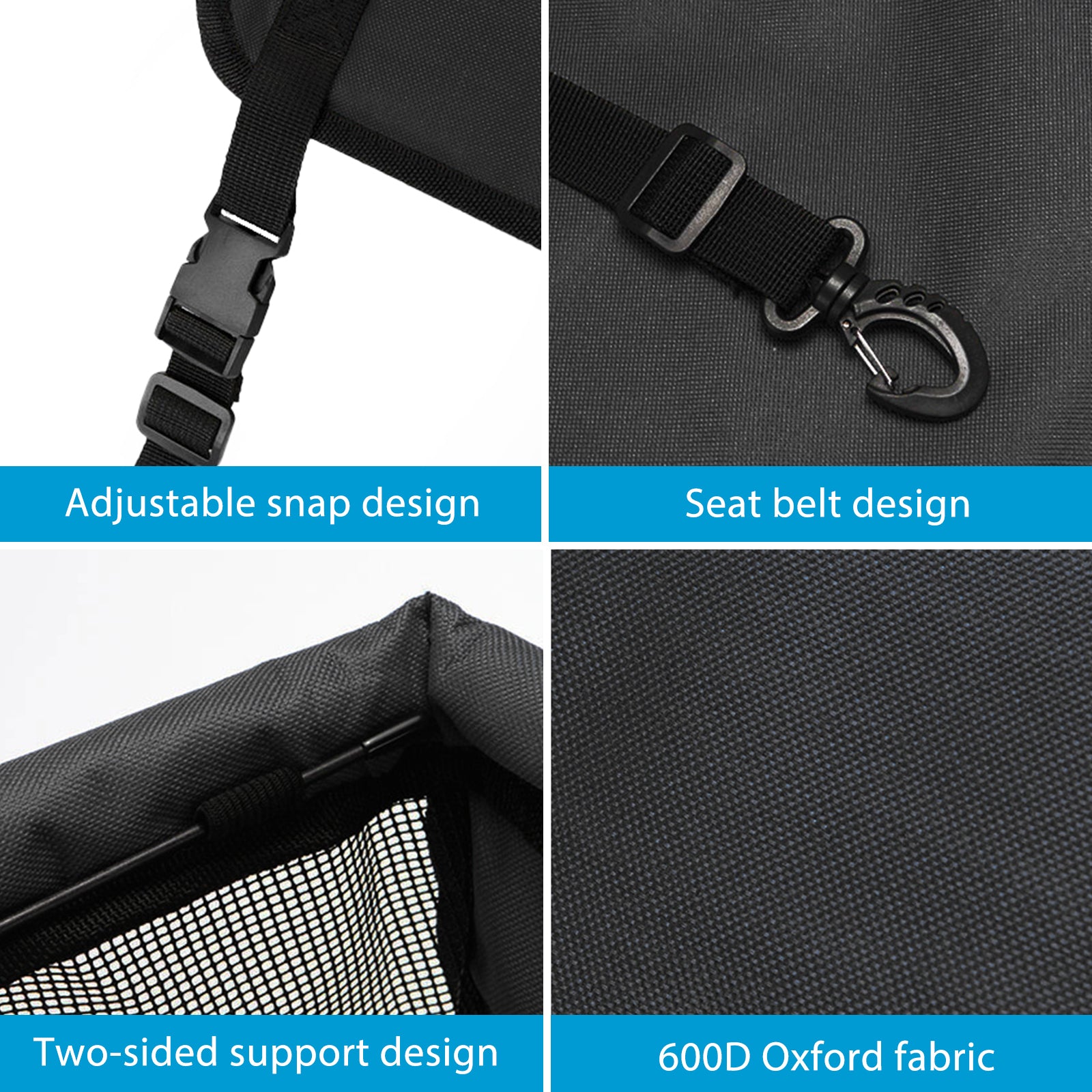 Dog Car Booser Seat Cover Breathable Portable Puppy Car Seat with Seat Belt for Small Dogs