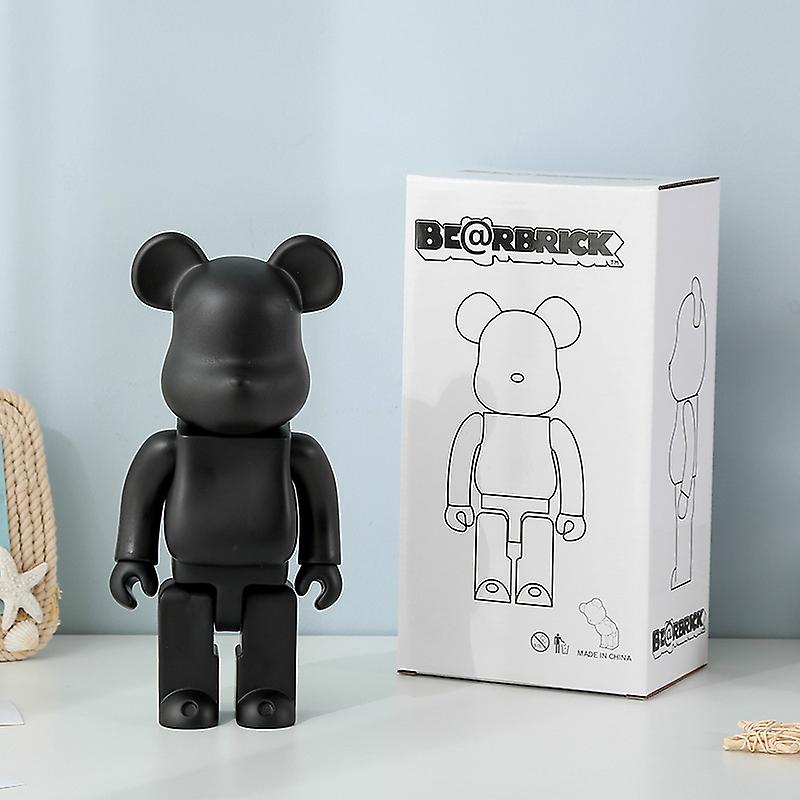 Bear Handmade Building Blocks Trendy Doll Model Gift Blind Box Decoration Black