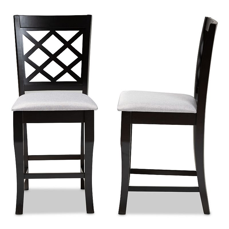 Baxton Studio Alora Counter Stool 2-piece Set