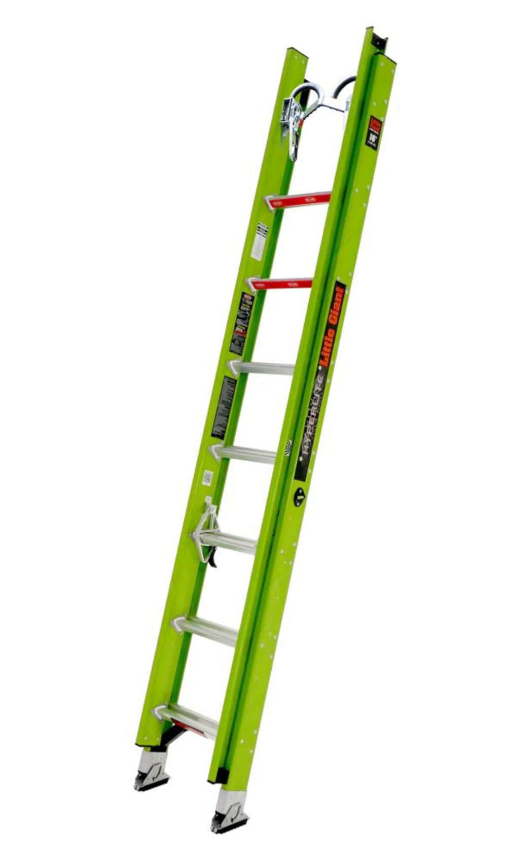 HyperLite 16 Ft. - IAA Fiberglass Extension Ladder w/ CH, V-Rung and Claw