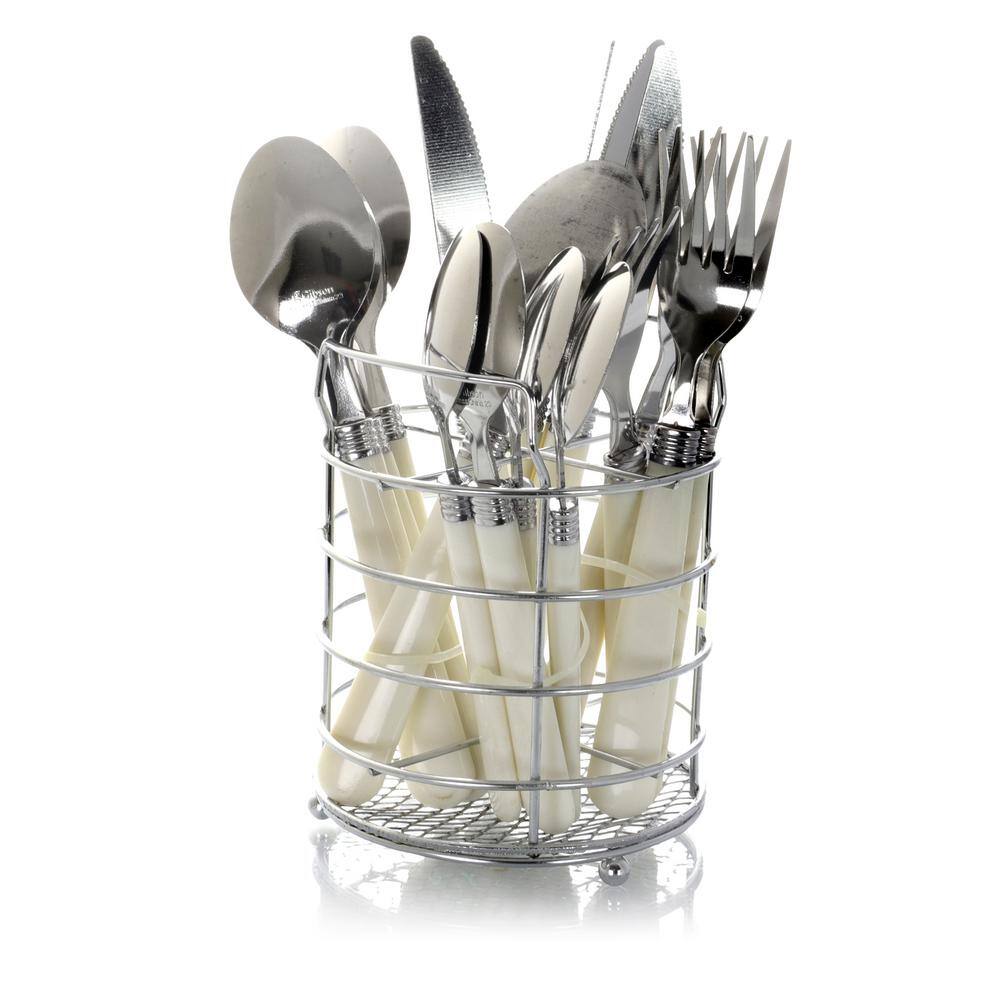 Gibson Sensations II 16-Piece White Flatware Set (Service for 4) 98581979M