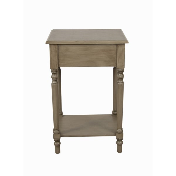 Anthony One Drawer Side Table， Stone Wash