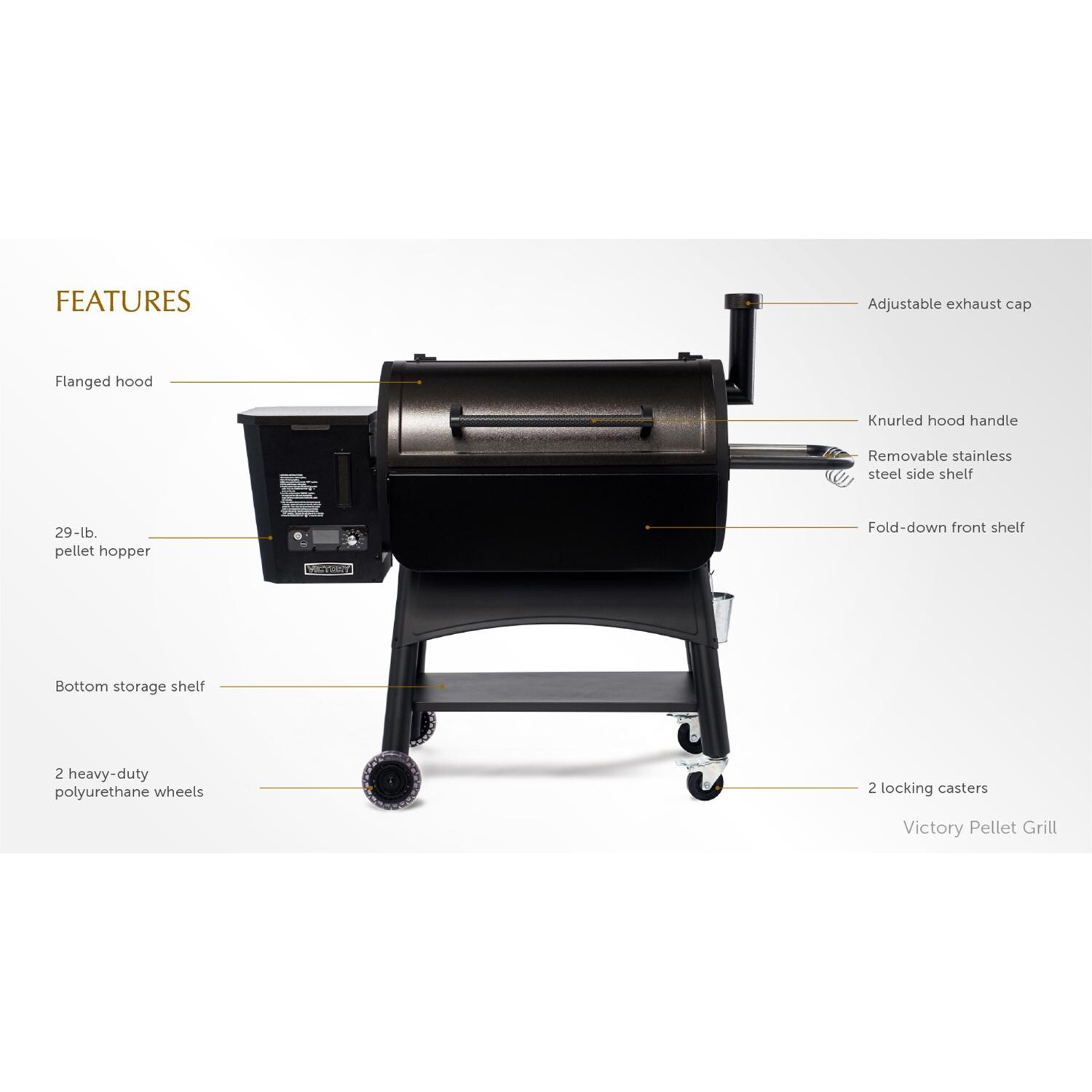 Victory 35-in Wood Pellet Grill | BBQ-PG