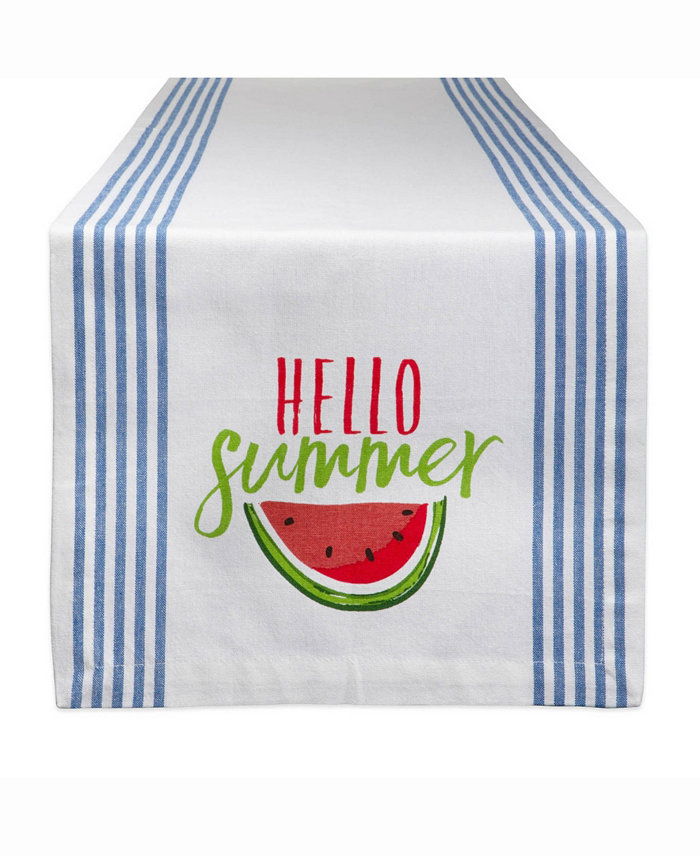 Design Imports Hello Summer Print Table Runner 14 X 72