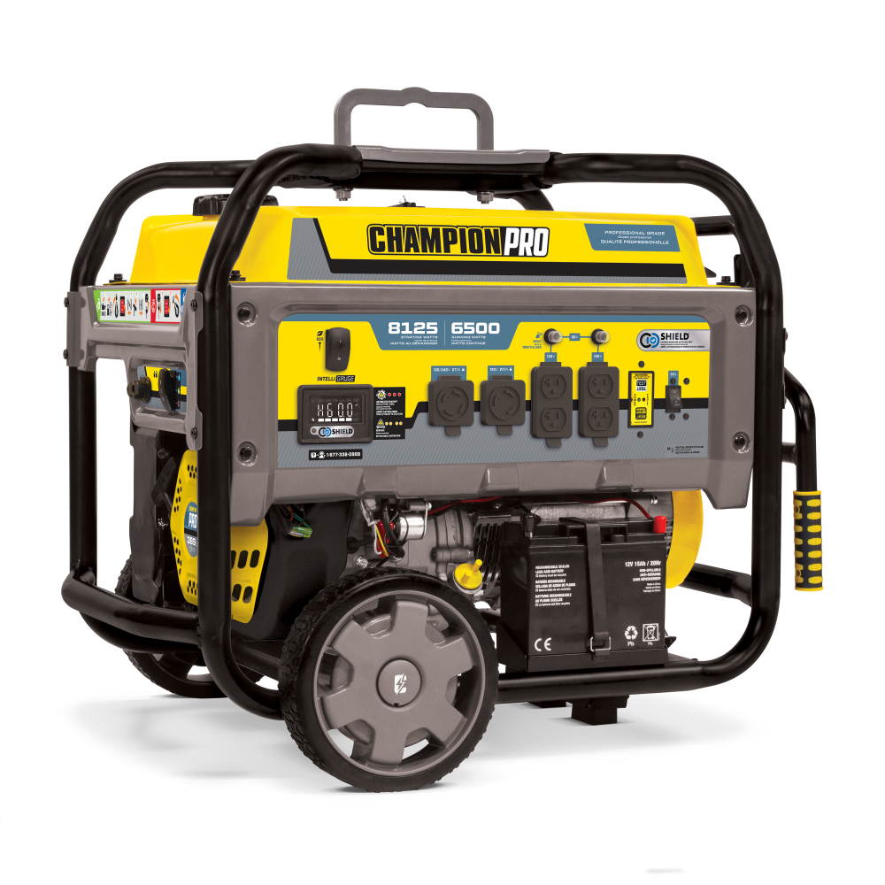 Champion PRO Generator 6500 Watt Professional Grade Portable with CO Shield and Electric Start ;