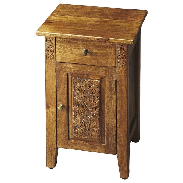 Wester Hand Carved Wood Cabinet