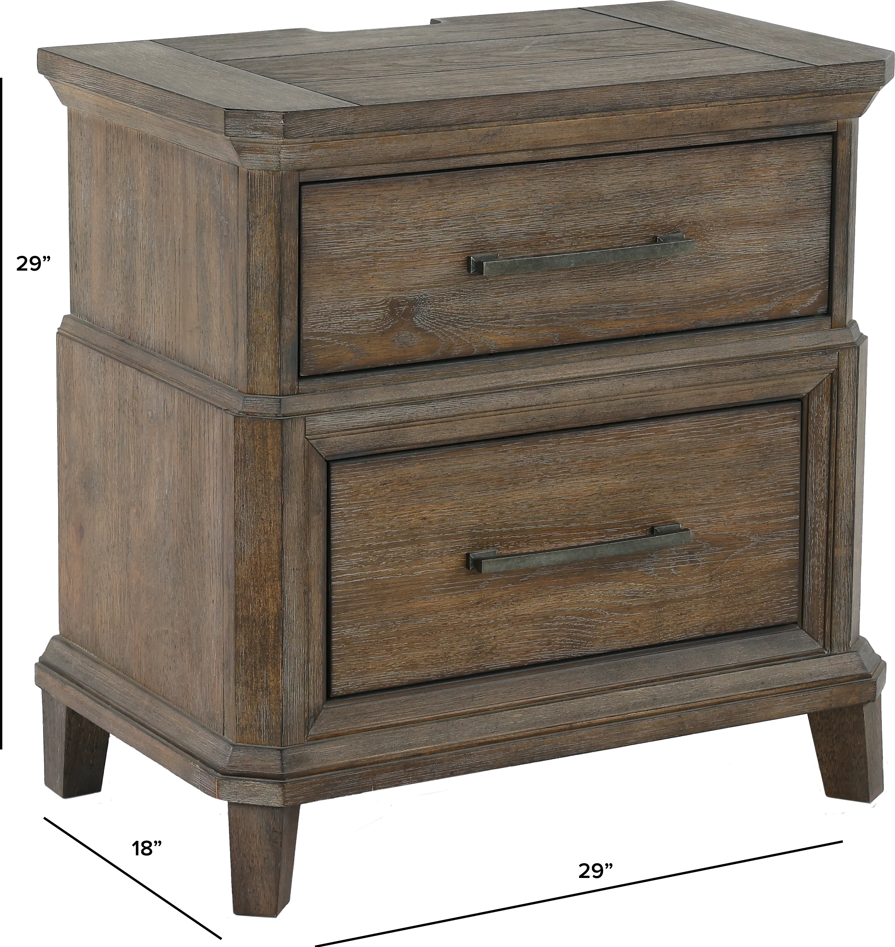 Artisan Prairie Aged Oak Nightstand