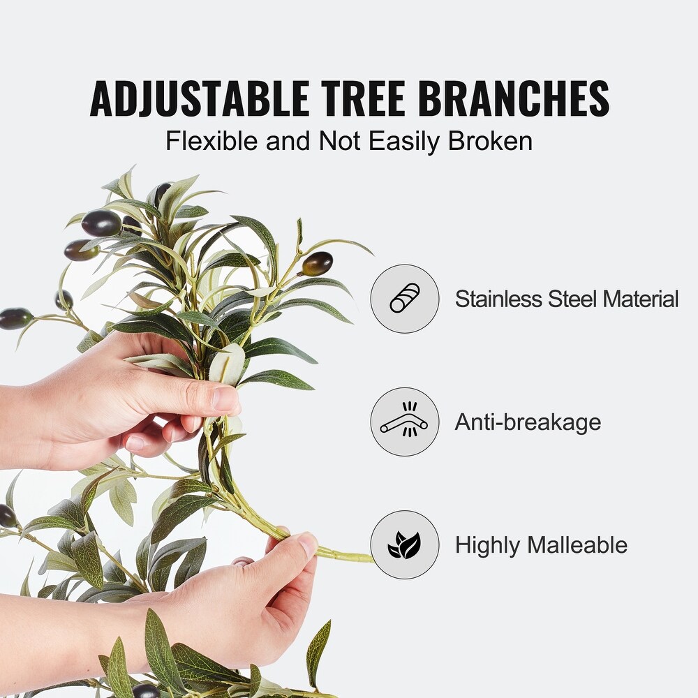 VEVOR Artificial Olive Tree  5/6 FT Tall Faux Plant for Home Office Warehouse Decor Indoor Outdoor