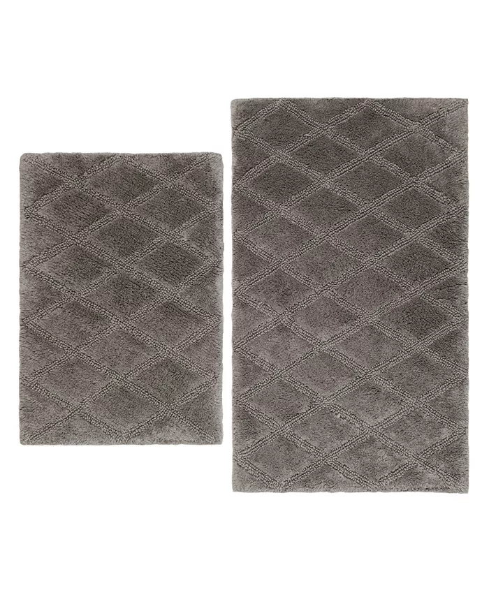 Vera Wang CLOSEOUT! Tufted Diamond Reversible 2-Pc. Bath Rug Set