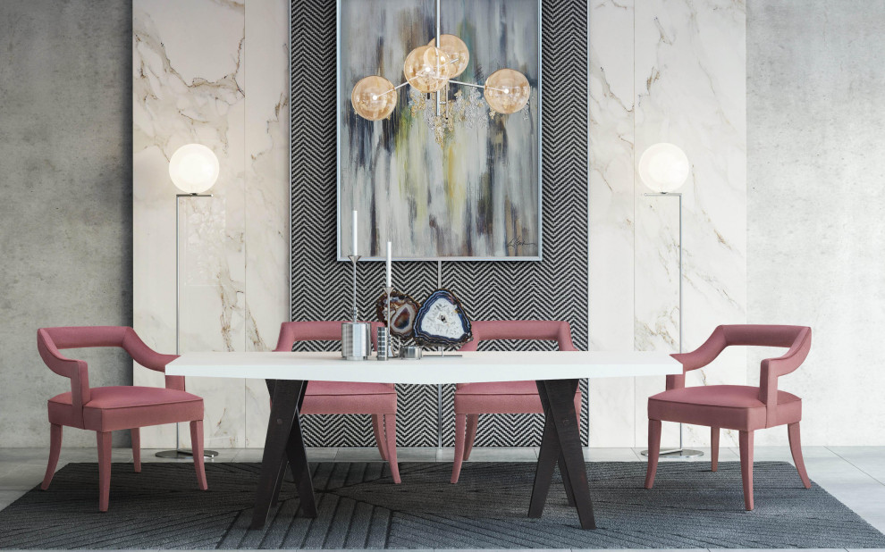 Tiffany Slub Velvet Chair   Contemporary   Dining Chairs   by TOV Furniture  Houzz