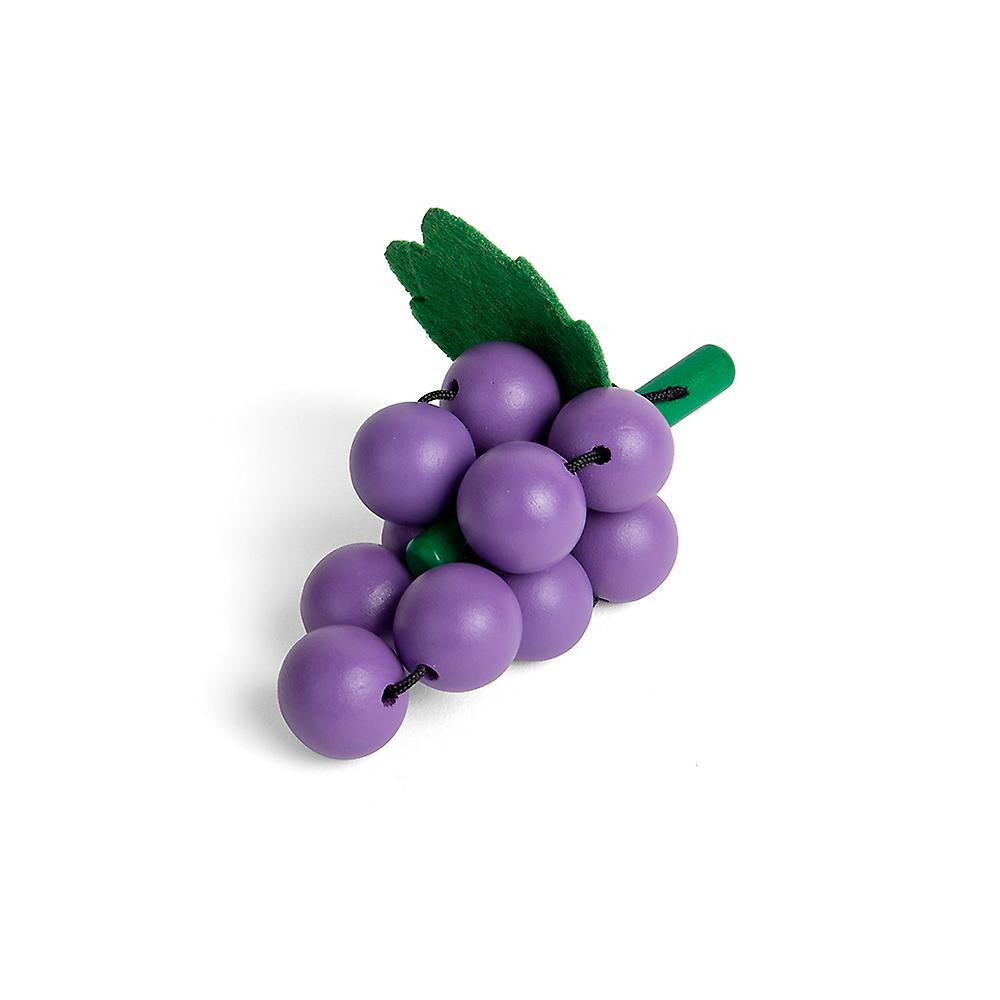 Bigjigs Toys Wooden Play Food Bunch of Grapes (Pack of 2) Pretend Role Play