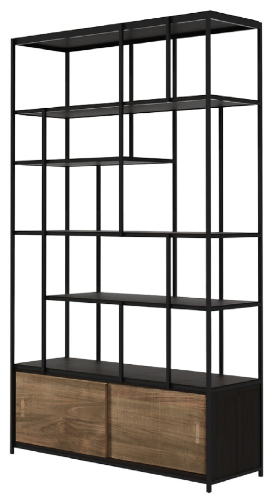 Multilevel Teak Bookcase  OROA Studio   Contemporary   Bookcases   by Oroa   Distinctive Furniture  Houzz