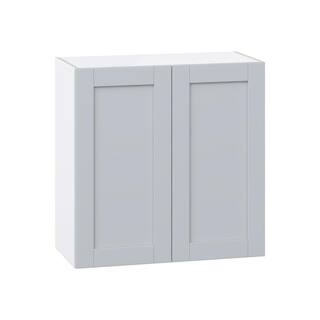 J COLLECTION Cumberland Light Gray Shaker Assembled Wall Kitchen Cabinet with Full Height Door (30 in. W x 30 in. H x 14 in. D) DSW3030-CL