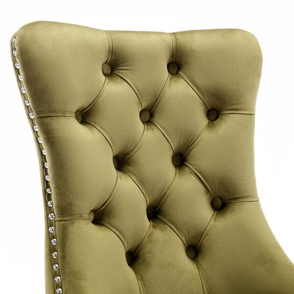 Nikki Collection  High End Tufted Solid Wood Conte...