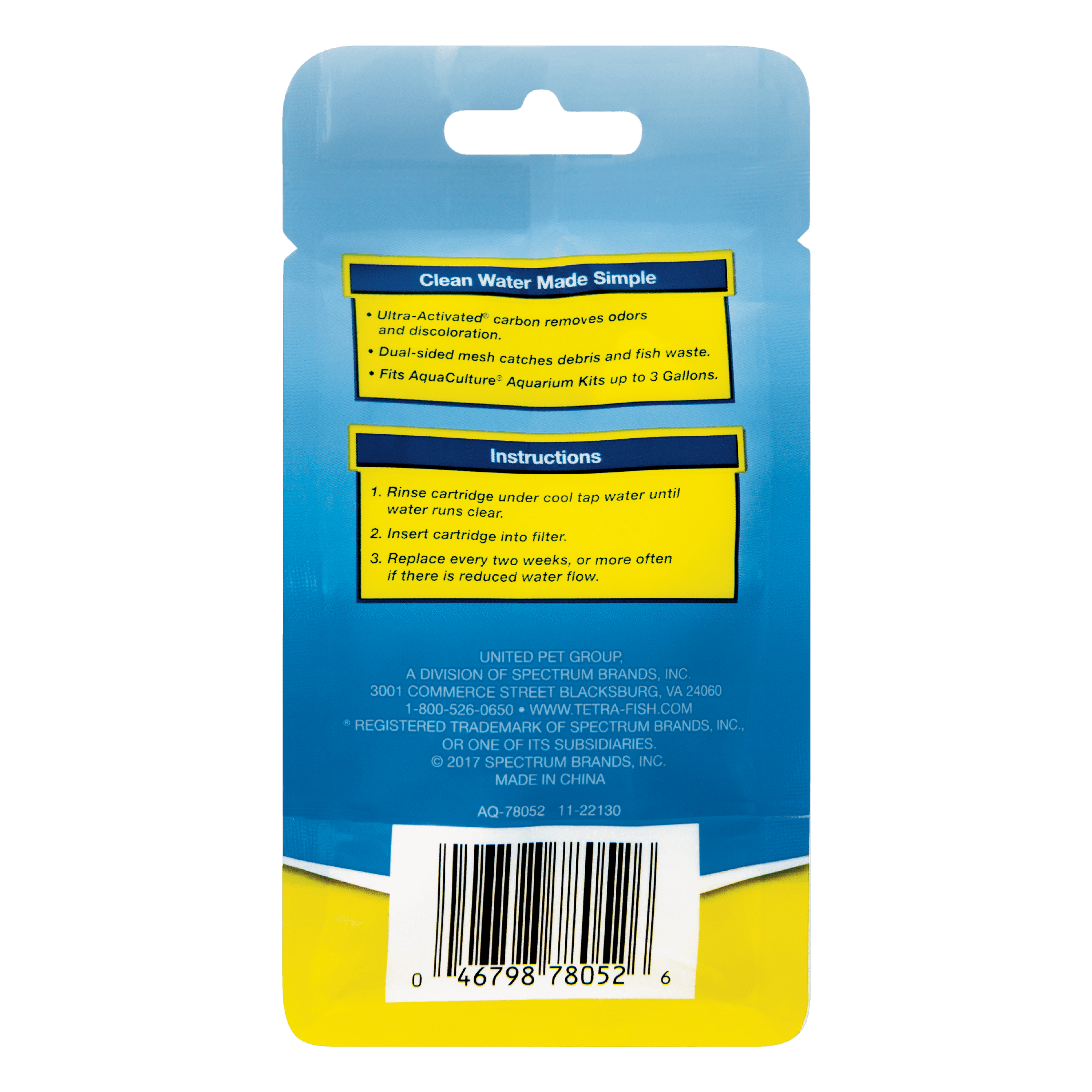 Tetra Whisper Filter Cartridges 4 Count， Extra Small， for Aquarium Filtration