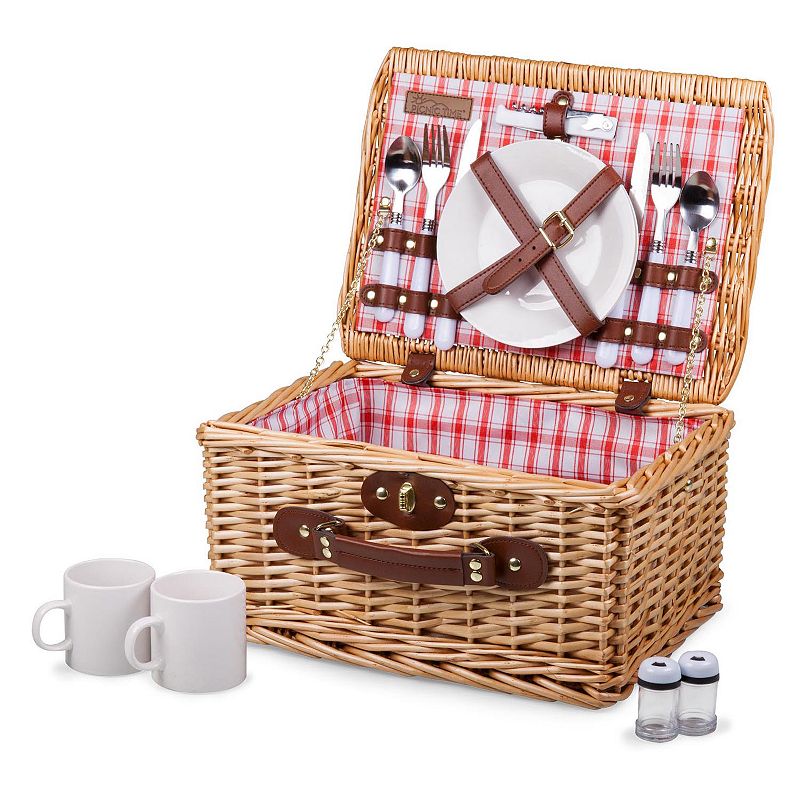 Picnic Time Red and White Plaid Catalina Basket