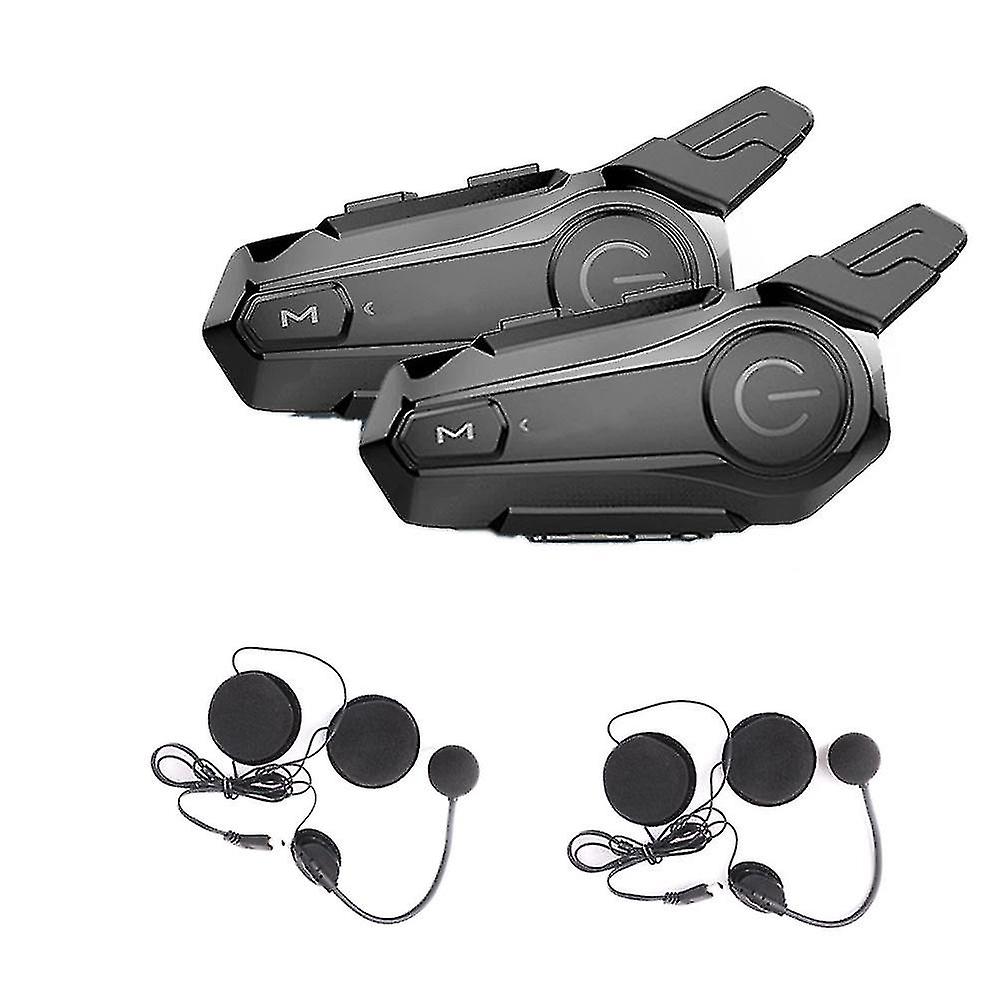 2pcs Bluetooth Intercom Motorcycle Half Helmet Bluetooth Headset For 2 Intercomunicador Wireless He