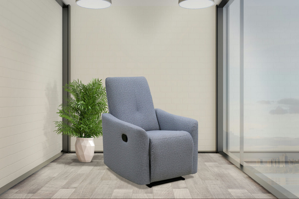 Ivah Recliner Chair  Gray   Transitional   Recliner Chairs   by Timeout PRO  Houzz