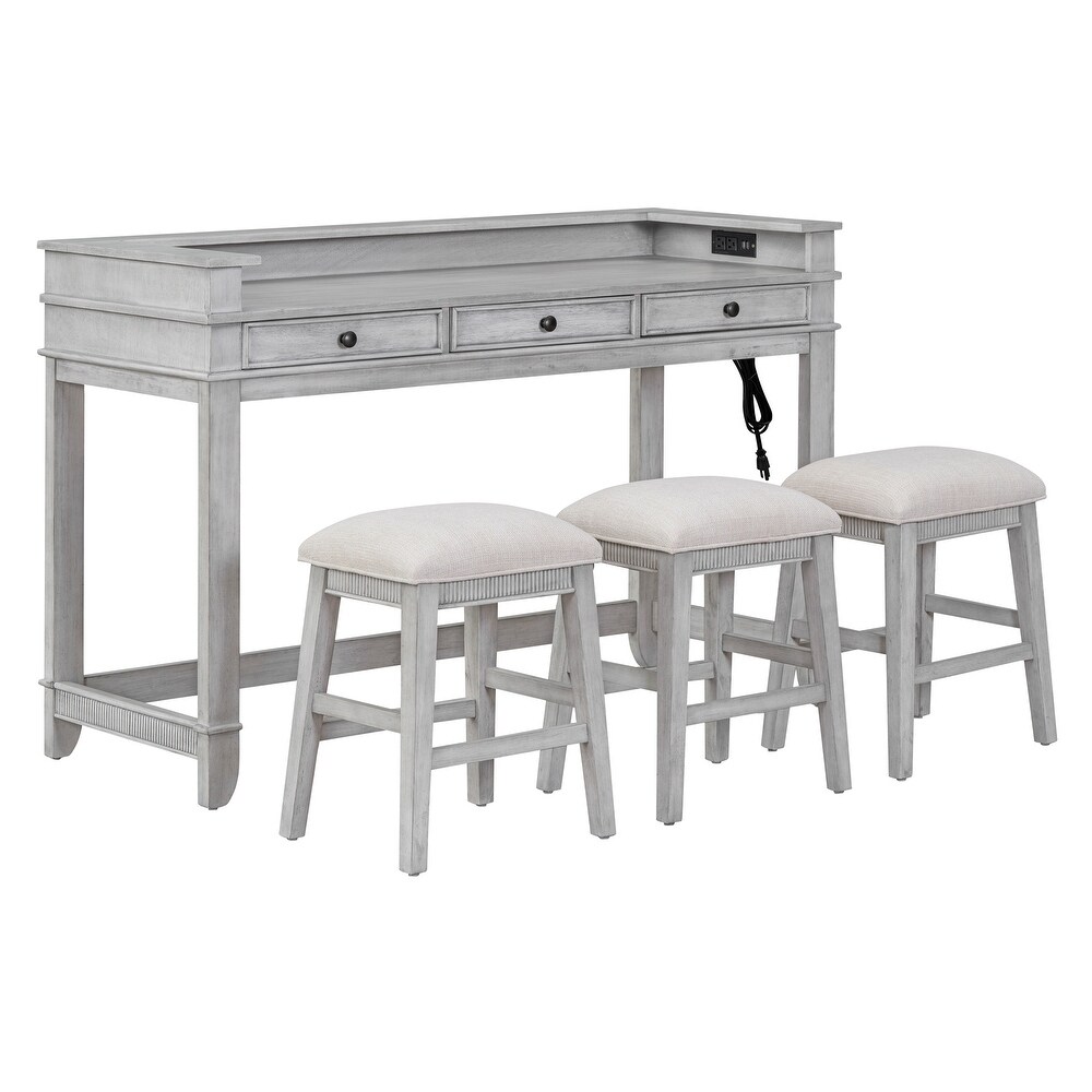 4 Piece Dining Bar Table Set