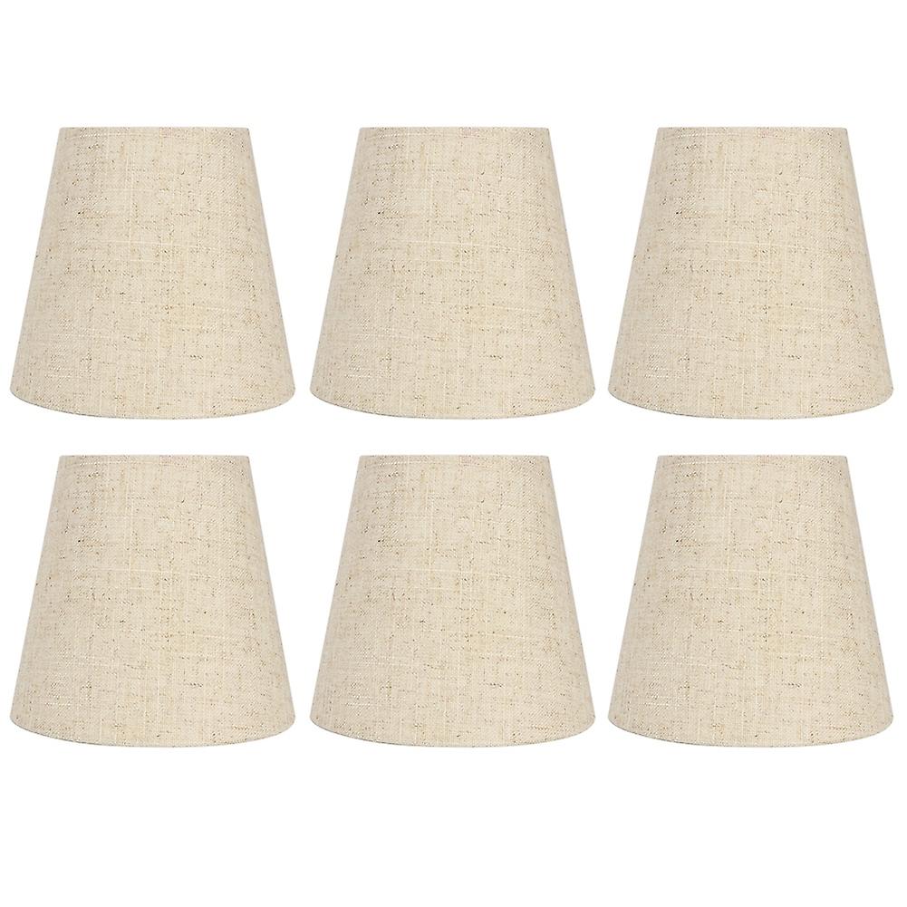 6Pcs Nordic Style E14 Chandelier Lampshade Fabric Wall Lamp Cover Accessory for Home Decoration