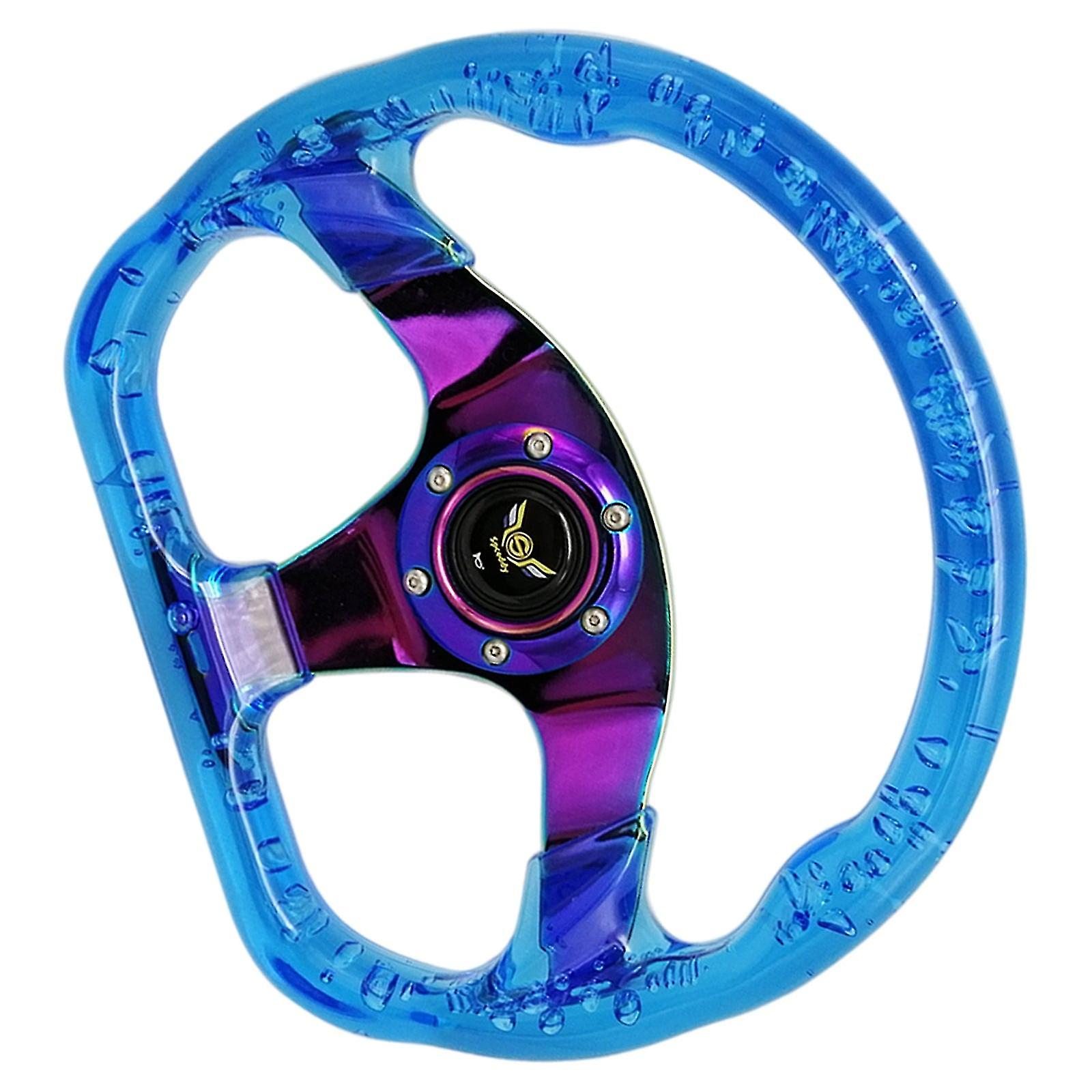 D Shaped 13 Inch Auto Acrylic Steering Wheel Drifting Steering Wheel Part.