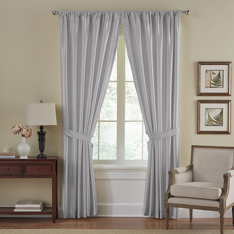 Elrene Home Fashions Versailles Faux Silk Blackout Window Curtain