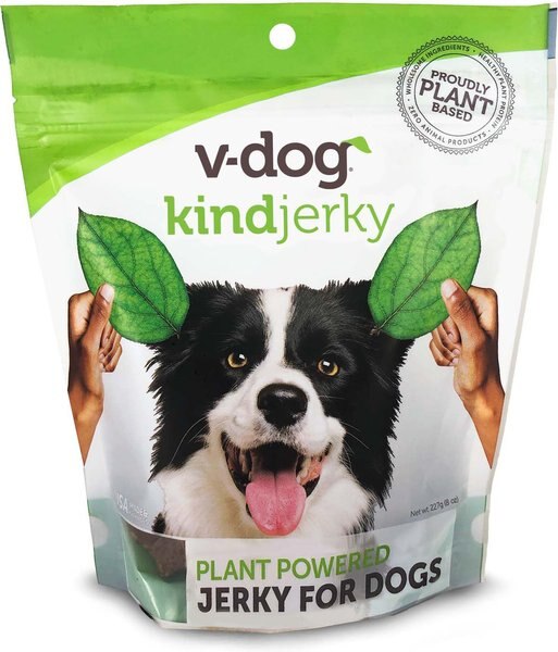 V-Dog Plant-Based Jerky Dog Treats， 8-oz bag