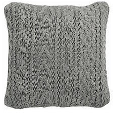 Sakura Light Grey Cable Knit Cushion