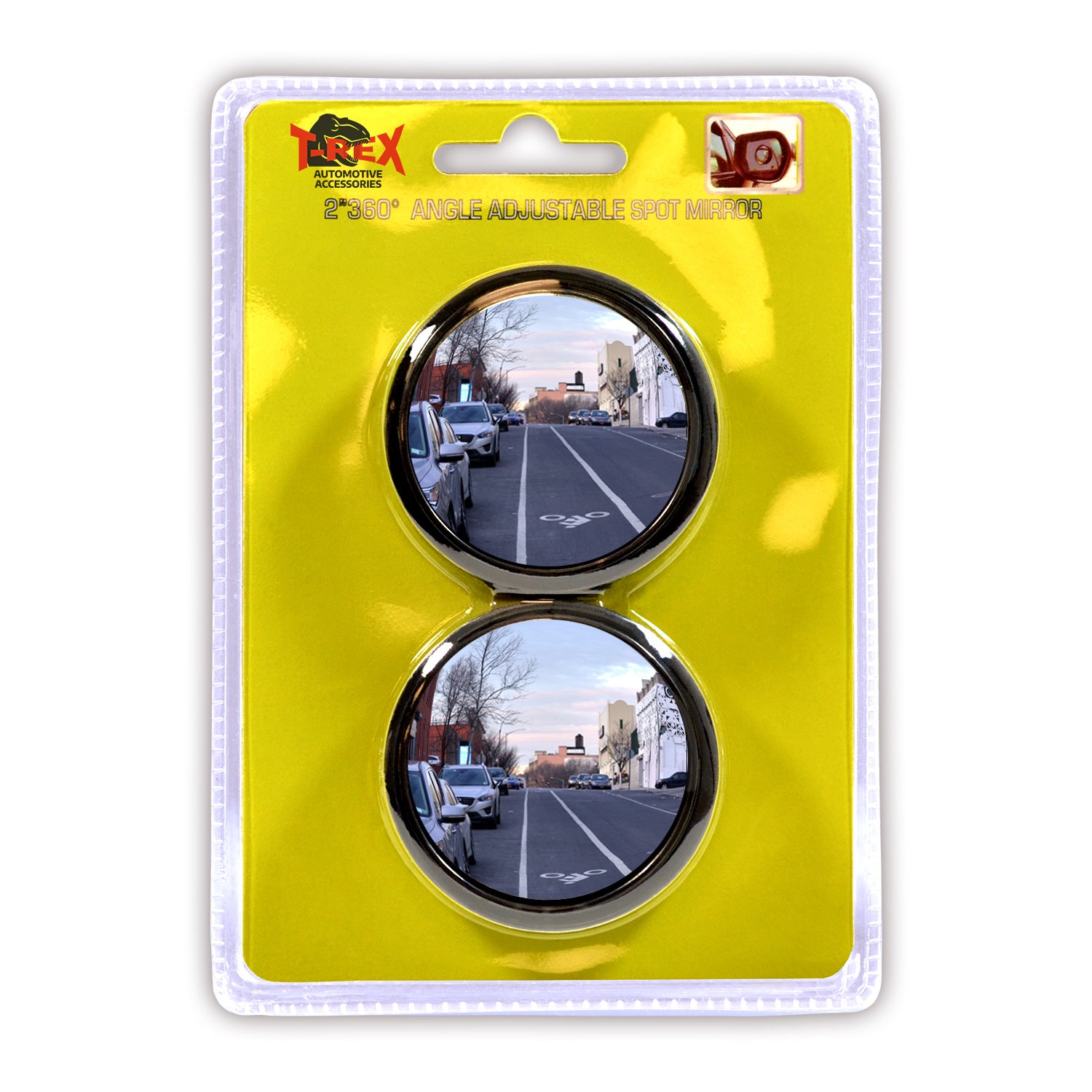 T-Rex Blind Spot Mirror， Attaches to Your Exterior Car Mirror (2