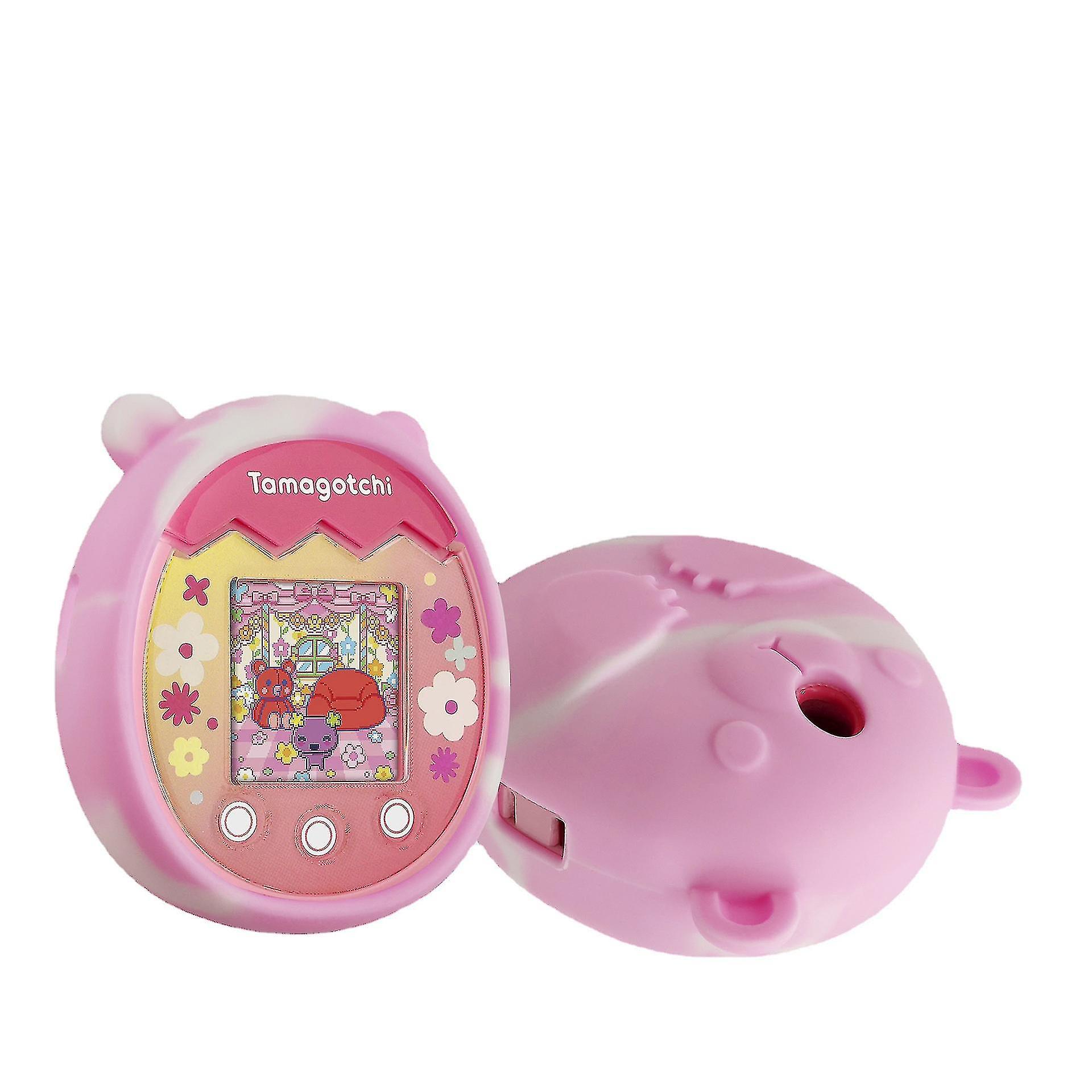 Silicone Case Compatible With Tamagotchi Pix Virtual Pet Game Machine， Protective Gel Soft Skin Cover (pink)