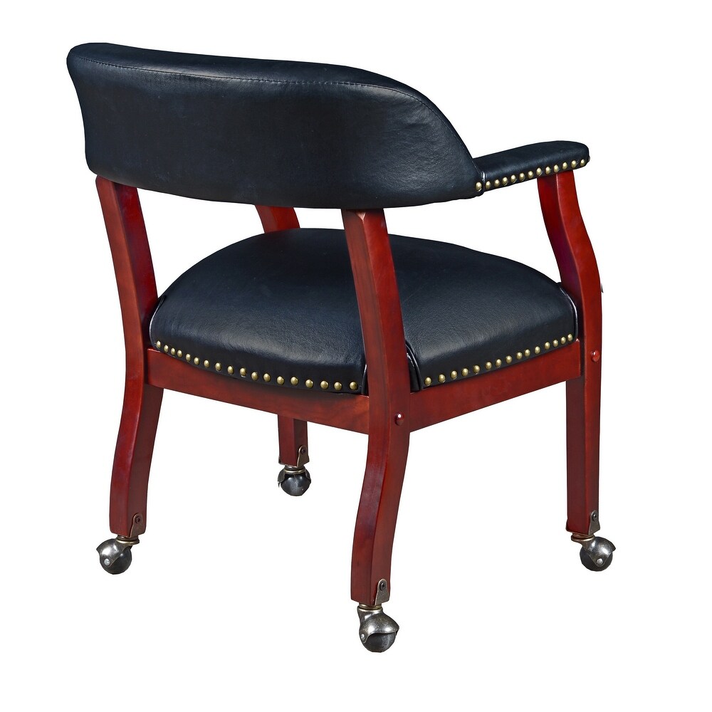 Irving Captain Chair with Casters  Black