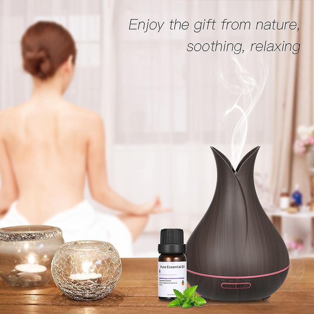 Ac100-240v 14w 6 Led Aroma Diffuser Humidifier 400ml Big Capacity With Remote Control Supported 4 Levels Timng Function Timer 7 Colors Changing Static