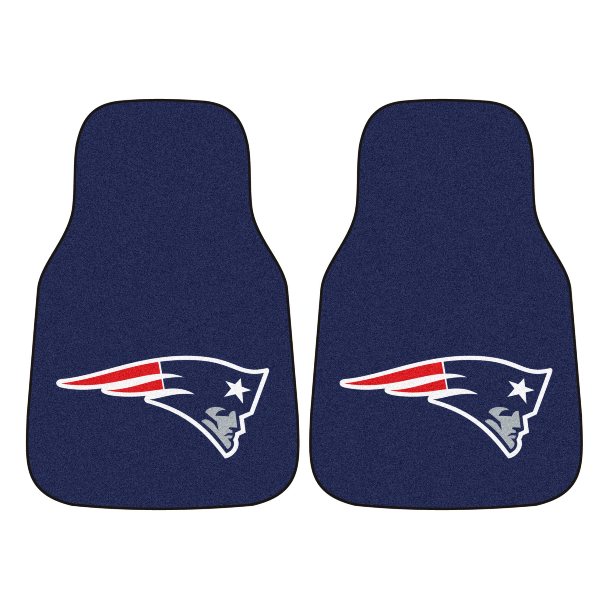 New England Patriots 2-pc Carpeted Car Mats 17