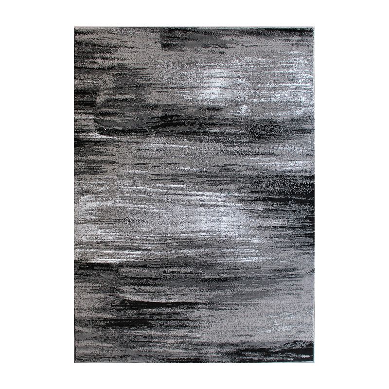 Masada Rugs Masada Rugs Trendz Collection 6'x9' Modern Contemporary Area Rug in Gray， Black and White - Design Trz863