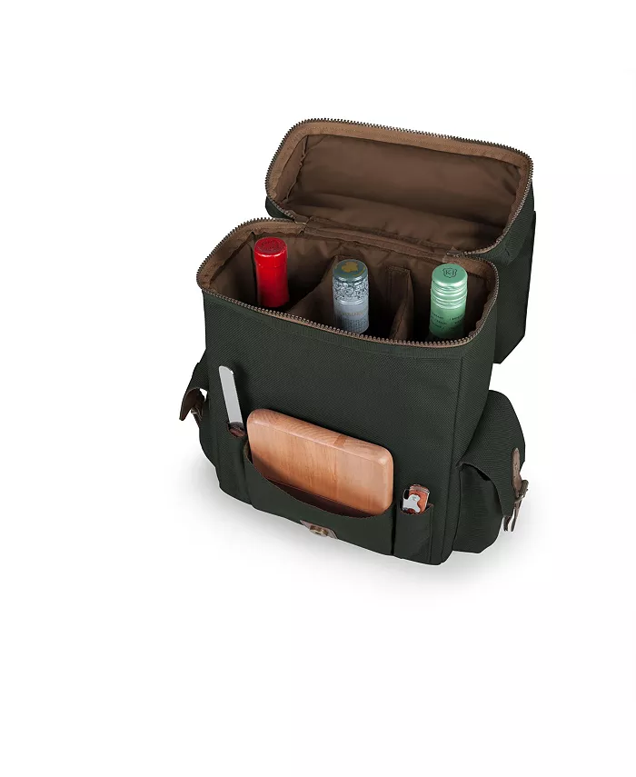 Picnic Time Legacyandreg; by Khaki Moreno 3-Bottle Wine and Cheese Tote