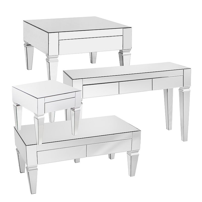 Southern Enterprises Dittoca Mirrored Coffee Table