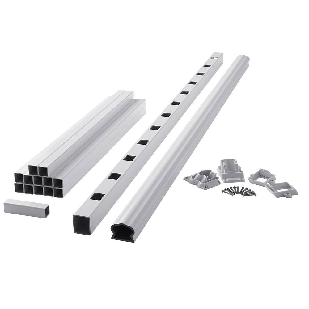 Fiberon 36in. x 3 in. ArmorGuard Deluxe White Composite Stair Railing Kit SEC19 DWS 6KD HW