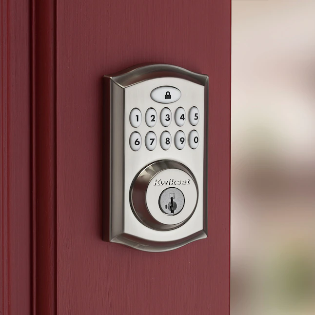 Kwikset  SmartCode 913 Satin Nickel Single Cylinder Electronic Deadbolt Lighted Keypad