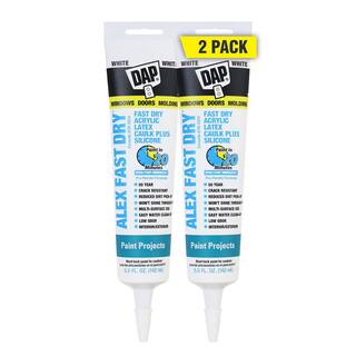 DAP Alex 5.5 oz. Fast Dry White Acrylic Latex Plus Silicone Caulk (2-Pack) 18436