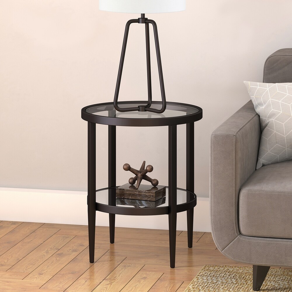 Silver Orchid Carol Mirrored Side Table