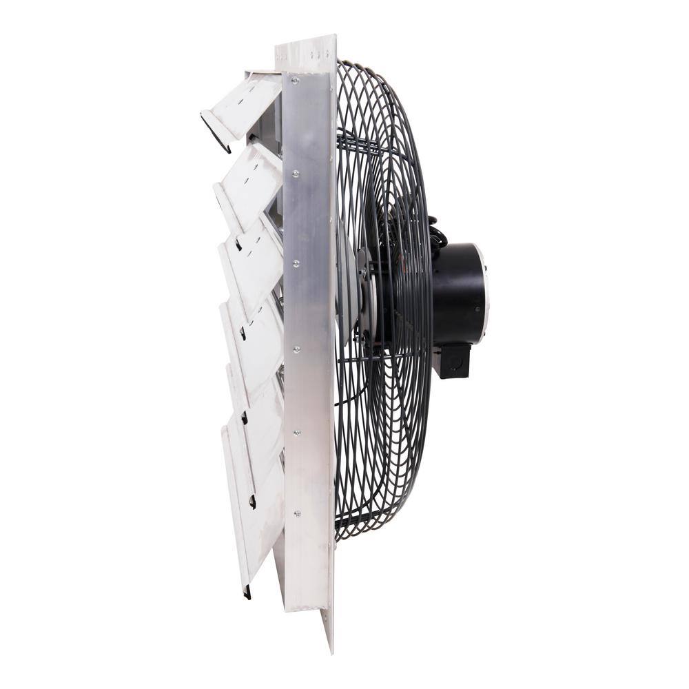 Hessaire 24 in. 4450 CFM Shutter Exhaust Fan Wall Mounted Dual Speed 24SF6D240C