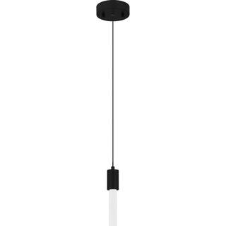 Hampton Bay Bellingham 8-Watt Matte Black Integrated LED Mini Pendant with Acrylic Shade HD7972C1