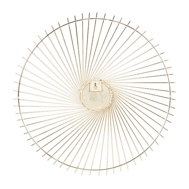 Set Of 3 Metal Sunburst Radial Wall Decors Gold The Novogratz