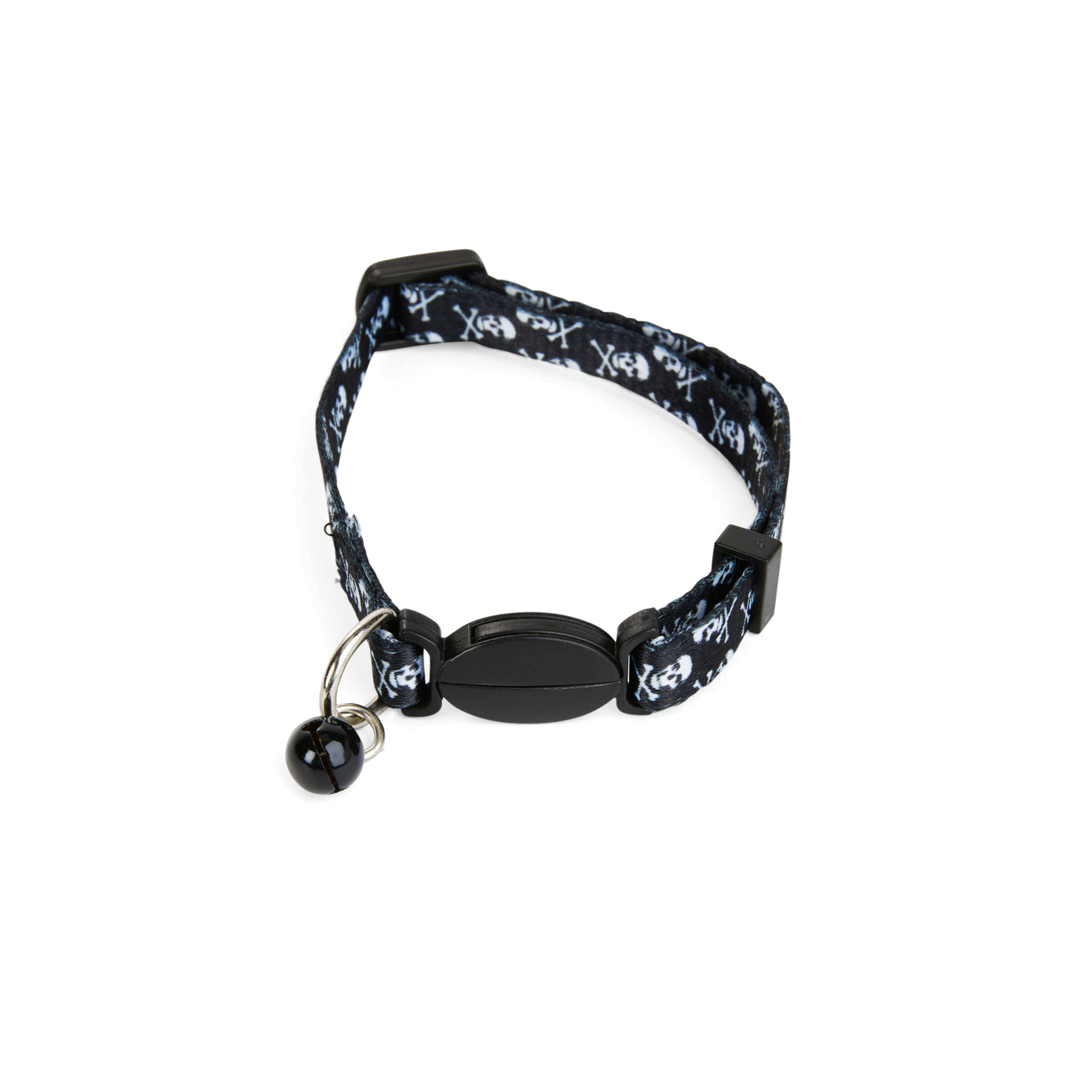 YOULY Black Skull Print Cat Collar