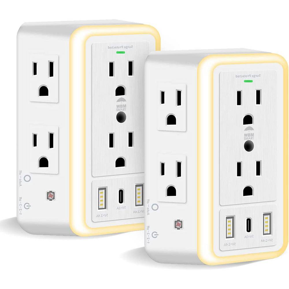 WBM SMART Multi Plug Outlet 2 Count HD-PG-09-2PK