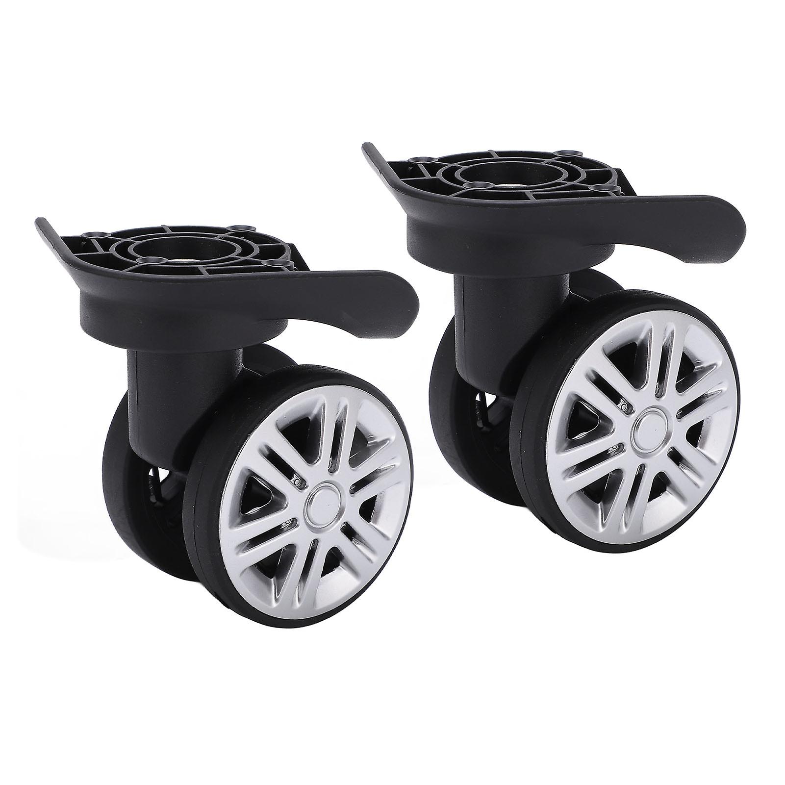 1 Pair Luggage Swivel Wheels Suitcase Swivel Casters Repalcement A19 Mute Double Row Wheels