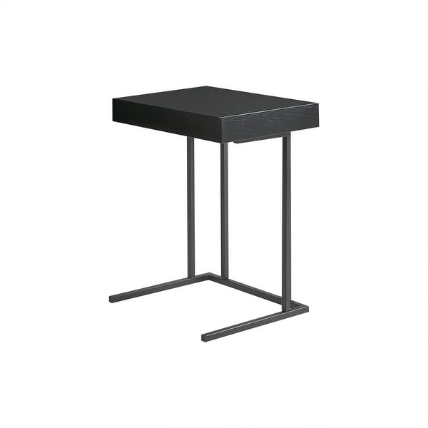 Wynn C Shape Metal Frame Pull Up Table with Drawer