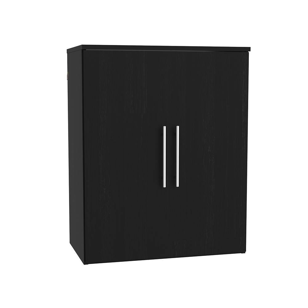 ClosetMaid Style+ 14.59 in. D x 25.12 in. W x 31.28 in. H Noir Laundry Room Floating Cabinet Kit with Modern Doors 10000-02195